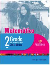 Tercera edición del texto MINEDUC Guatemala MATEMÁTICA 2 Ciclo Básico